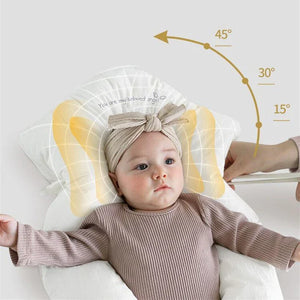 Baby Anti Flat Head Pillow Organic Cotton Infant Sleeping Support Cushion