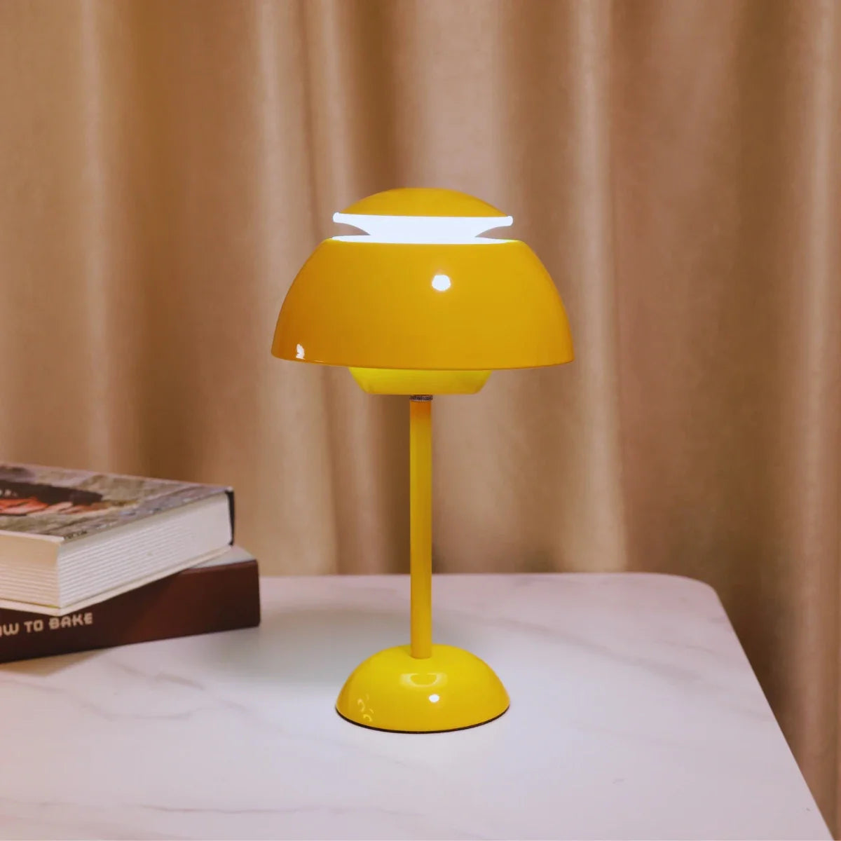 USB Touch Mushroom Table Lamp Tri-Color Dimmable LED Night Light for Bedroom