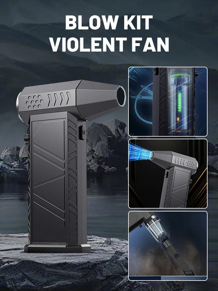 300000RPM X9 Turbo Air Duster – Powerful Brushless Jet Blower Vacuum for PC & Car