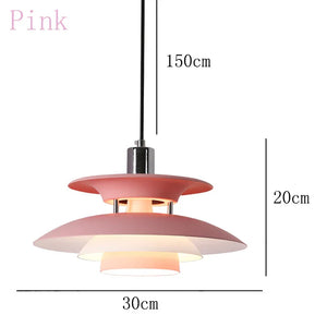 Danish UFO Pendant Ceiling Light – E27 Hanging Lamp for Bedroom & Dining Room
