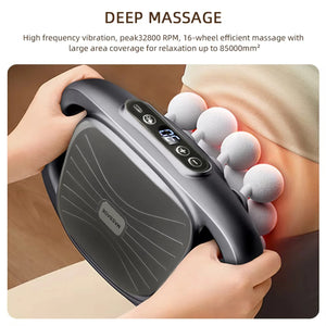 16-Head Deep Tissue Massage Gun Set Electric Muscle Massager for Back Shoulders Legs