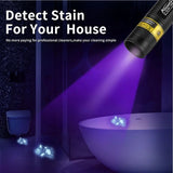 365nm UV Flashlight USB Rechargeable Mini Blacklight Pet Stain Detection