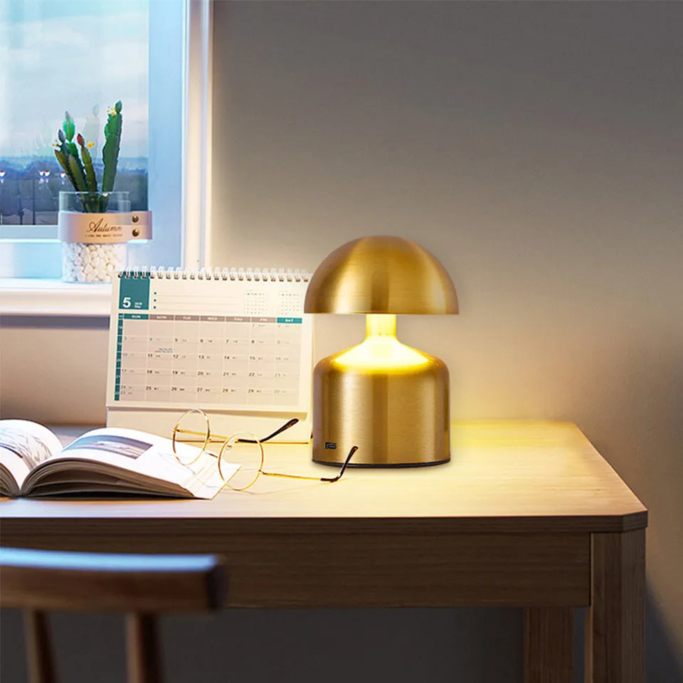 Touch LED Table Lamp USB Rechargeable 3 Color Dimming Bedside Night Light