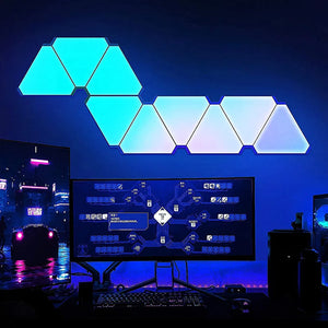 RGB Quantum LED Wall Lamp – Smart Rhythm Pickup Light for Bedroom & Gaming Setup