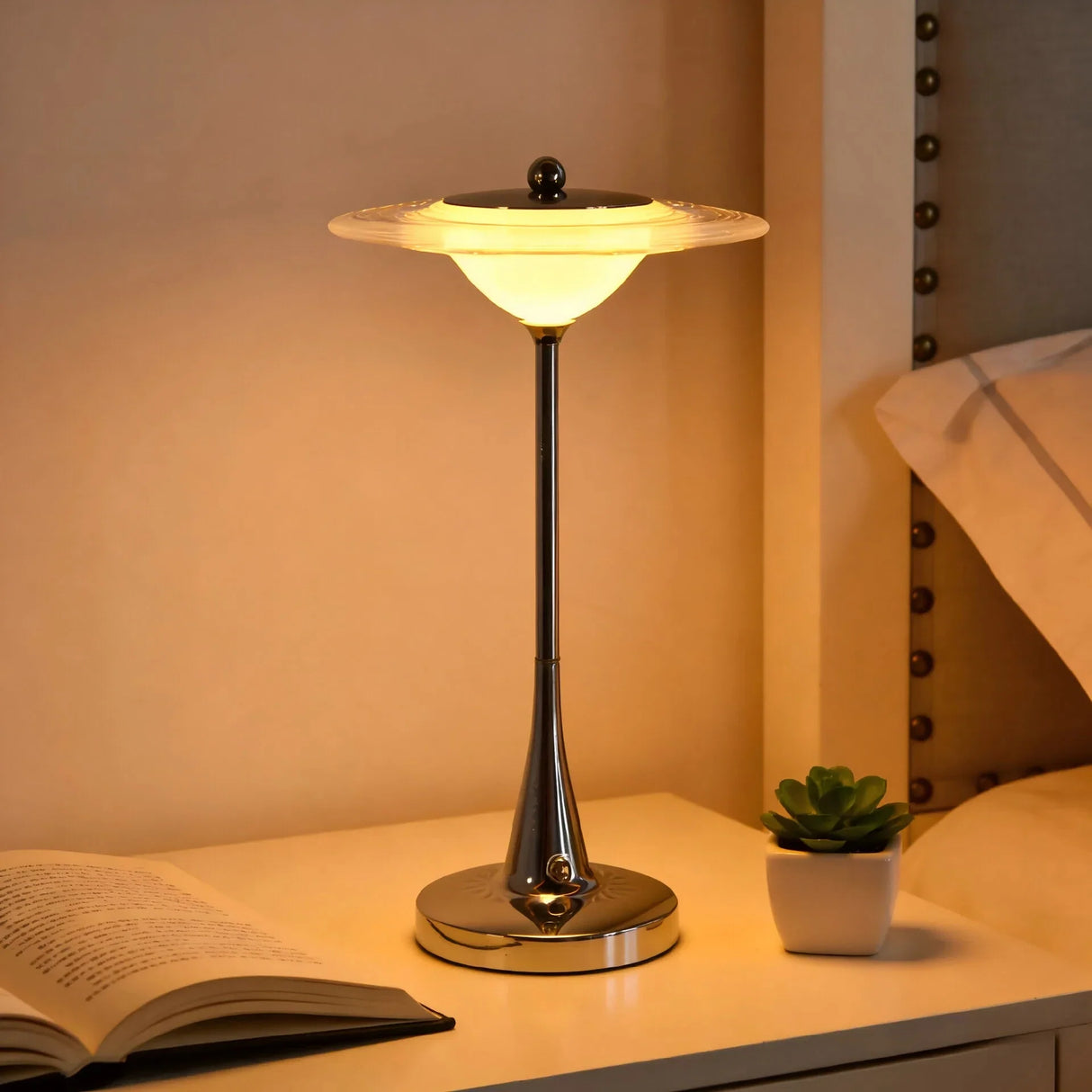 Bauhaus Style Rechargeable Table Lamp LED Mood Light for Bedroom Living Room Decor