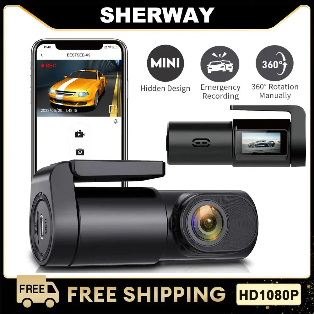 1080P Dash Cam Mini Car DVR Night Vision 24H Parking Monitor Auto Recording