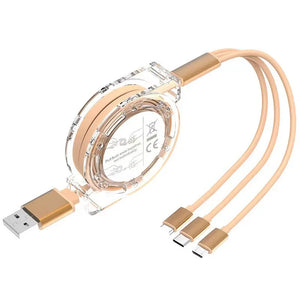 3-in-1 USB Cable – Fast Charging iPhone, Type-C & Micro USB for Android Devices
