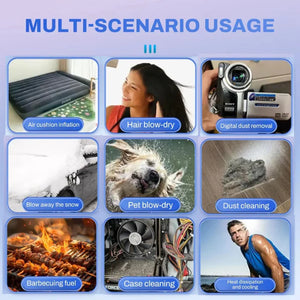 X11Pro Turbo Air Blower – 990000RPM Brushless Fan with 10000mAh Power & Kit