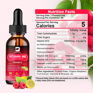 BEWORTHS Vitamin B12 Drops Energy and Immune Support Supplement