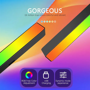 Smart RGB Atmosphere Light App Control Music Sync Lamp for Car TV Gaming Desk