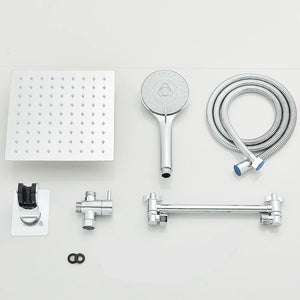 High Pressure Rain Shower Head 8-12Inch with Handheld & Adjustable Arm Spray