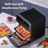 12L Large Air Fryer Oven 360° Convection Oil Free with Viewing Window