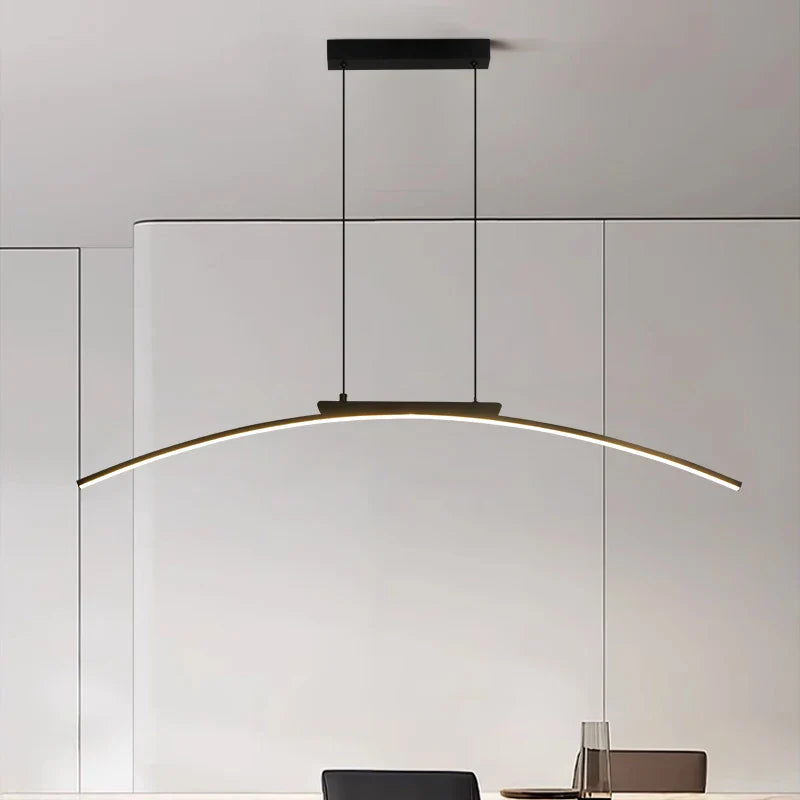 Modern LED Arc Pendant Light – Adjustable Dining Room Hanging Lamp for Kitchen