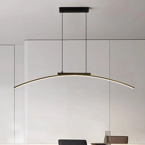 Modern LED Arc Pendant Light – Adjustable Dining Room Hanging Lamp for Kitchen