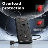 31-in-1 Power Strip Multi Outlet with USB Charging Ports and USB-C Fast Charging