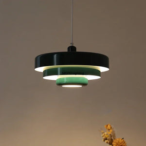 Medieval Danish Chandelier Multicolor Retro Pendant Light Orange Ceiling Lamp