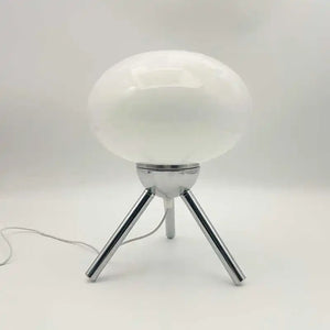 Artistic Spherical Glass Table Lamp Tripod Base Decorative Ambient Lamp for Home