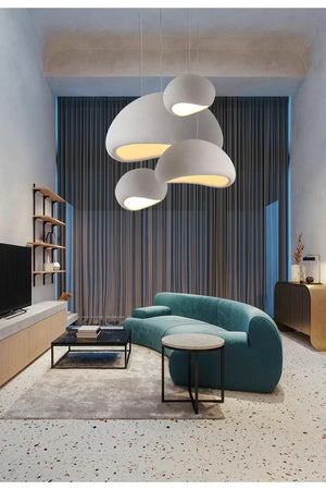 Moktan Sabai Nordic Wabi Sabi LED Chandelier – E27 Pendant Light for Kitchen & Bar