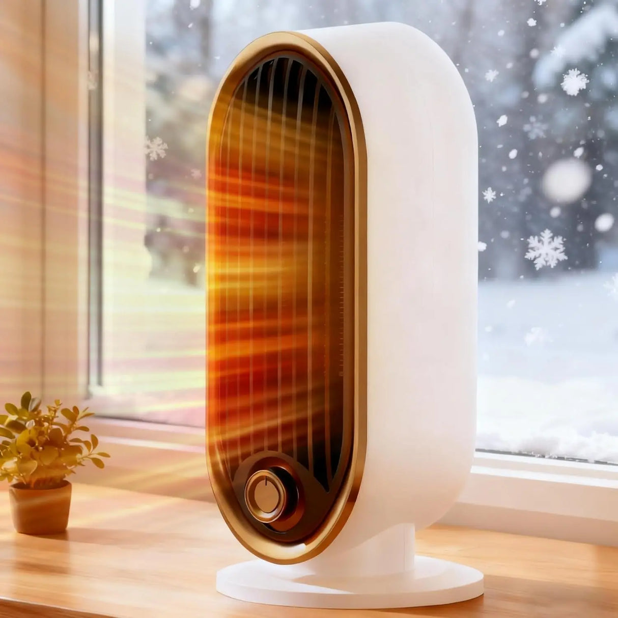 800W Portable Space Heater Fast Heating with Thermostat Tip-Over Protection