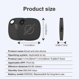 Bluetooth Key Finder Smart Tag Tracker for Keys Wallet Car Find My iOS