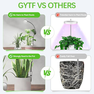 USB LED Grow Light Full Spectrum Clip On Plant Lamp Dimmable Timer Gooseneck