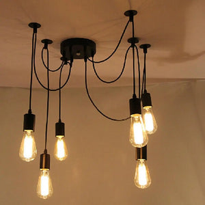 Spider Chandelier 8 Head E27 Pendant Light Vintage Industrial Ceiling Lamp