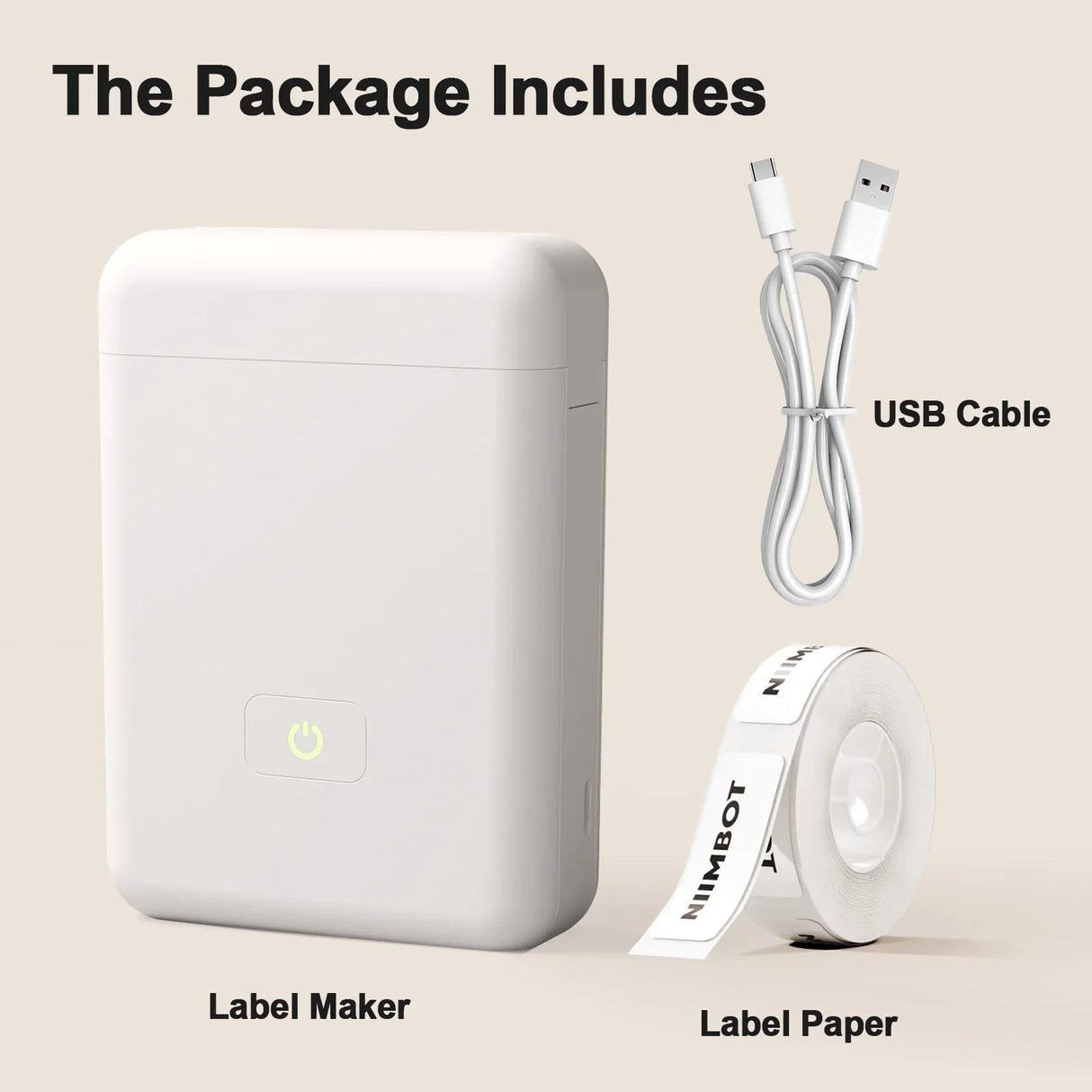 Portable Thermal Label Maker Mini Sticker Printer for Home School Office Organizing