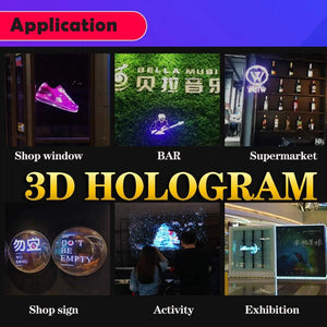 42CM WiFi 3D Hologram Fan Holographic Projector Advertising Display Light
