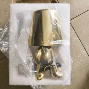 Nordic Golden Man Table Lamp LED USB Bedside Light Luxury Modern Room Decor