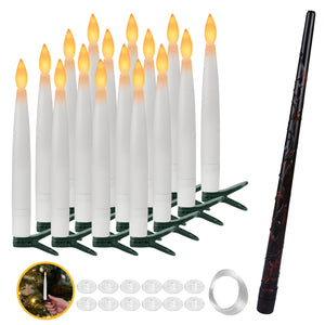 Floating LED Candles with Remote – Flameless Flickering Taper Candles for Decor