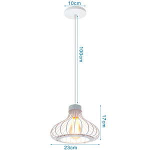 Retro Loft Industrial Pendant Light Wrought Iron Metal Ball E27 Hanging Lamp