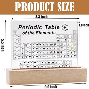 Acrylic Periodic Table Figurine – Mendeleev Science Desk Ornament Room Decor