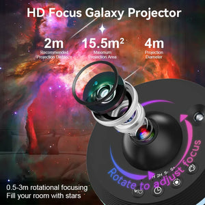 12-in-1 Galaxy Star Projector Night Light Planetarium Space Lamp Kids Room
