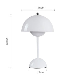 Portable LED Mushroom Table Lamp Touch Dimmable Rechargeable Flowerpot Light