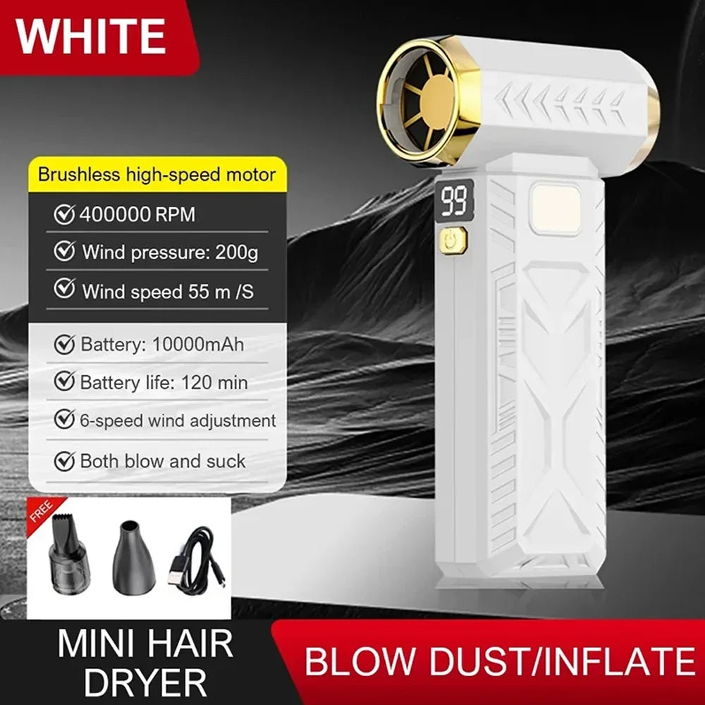 400000RPM Turbo Air Duster M18 Brushless Jet Fan Blower Electric Dust Cleaner