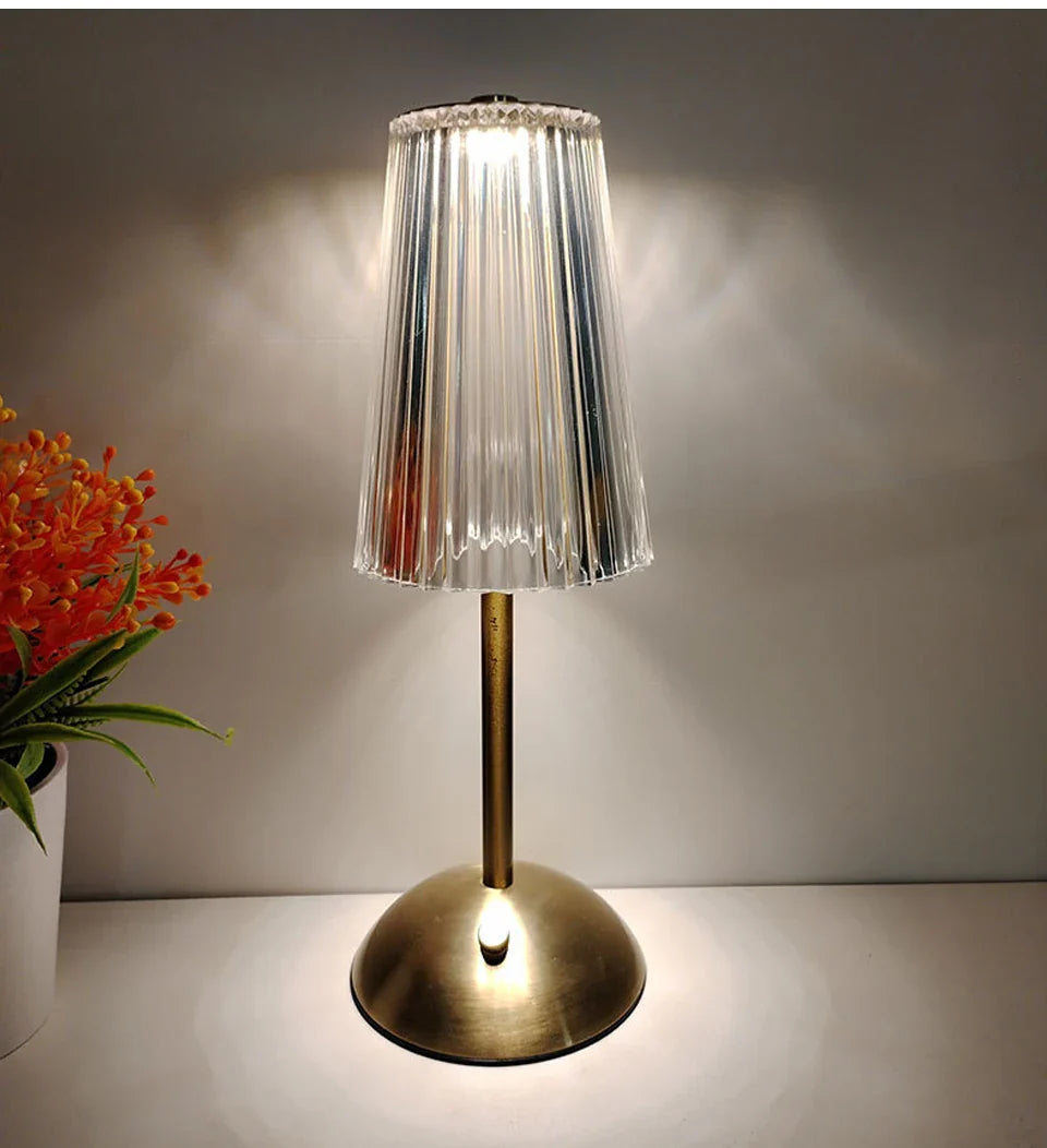 Rechargeable LED Table Lamp – Touch Dimmable Wireless Light for Bedroom & Desk