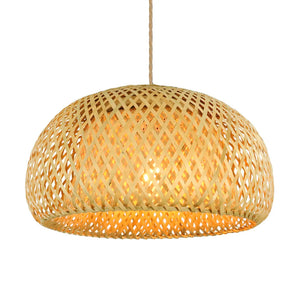 Handwoven Bamboo Rattan Pendant Lamp – Natural Wicker LED Hanging Light E27