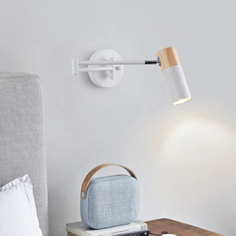 Modern Adjustable Wall Sconce Telescopic Reading Lamp Bedroom Living Room
