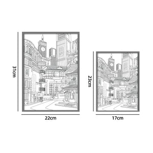 LED Cityscape Night View Light Painting USB Dimmable Wall Art Lamp Home Decor