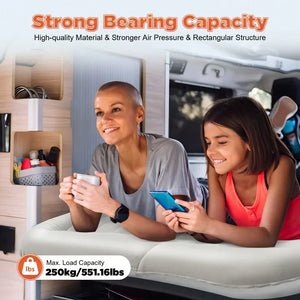 Portable Air Mattress with Pump Inflatable Car Bed SUV Back Seat Camping Travel