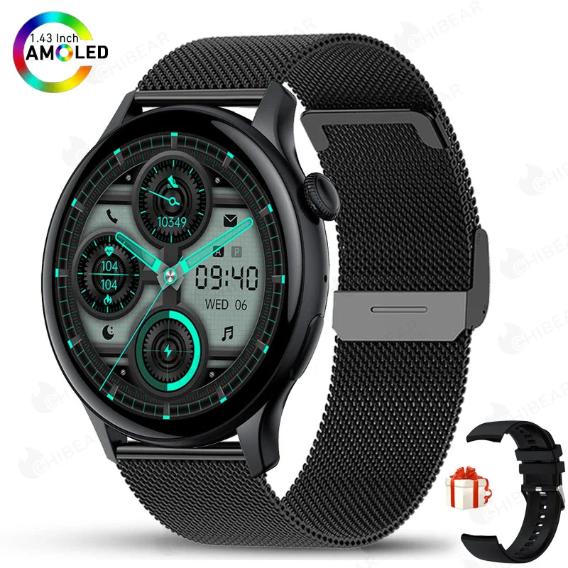 2025 AMOLED Smartwatch for Women Health Monitor AI Voice Bluetooth Call Watch