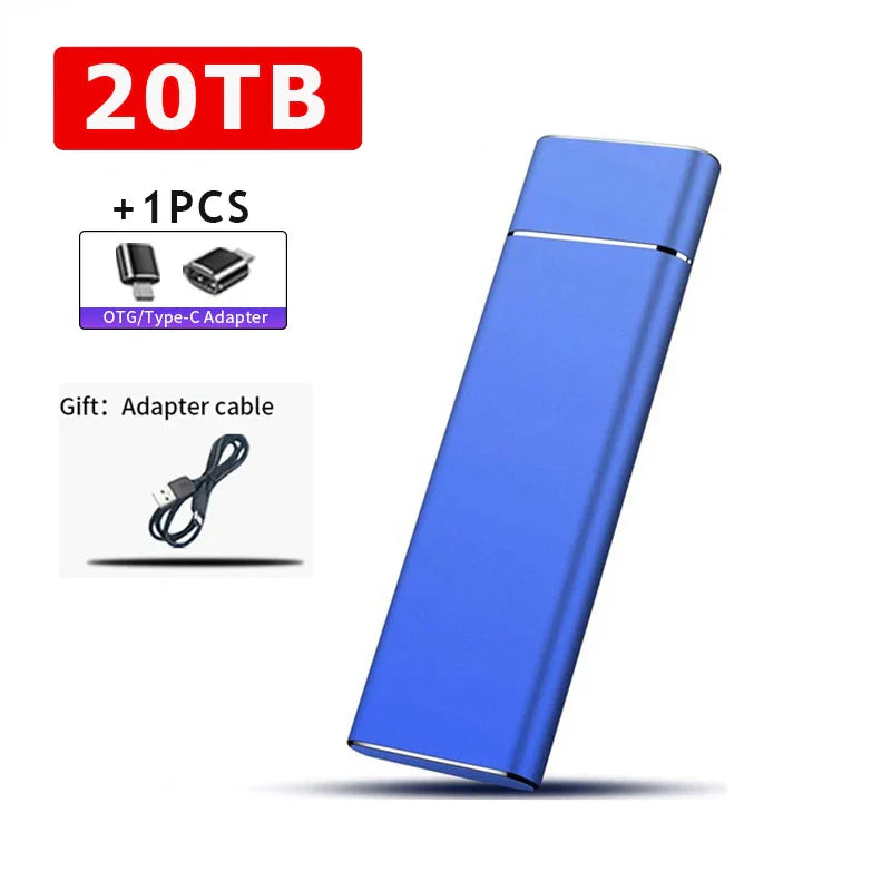 External Portable SSD 2TB 20TB 30TB USB 3.1 Type-C High Speed Drive