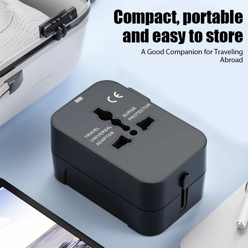Universal Travel Adapter EU UK US AU Plug Converter Dual USB Power Charger