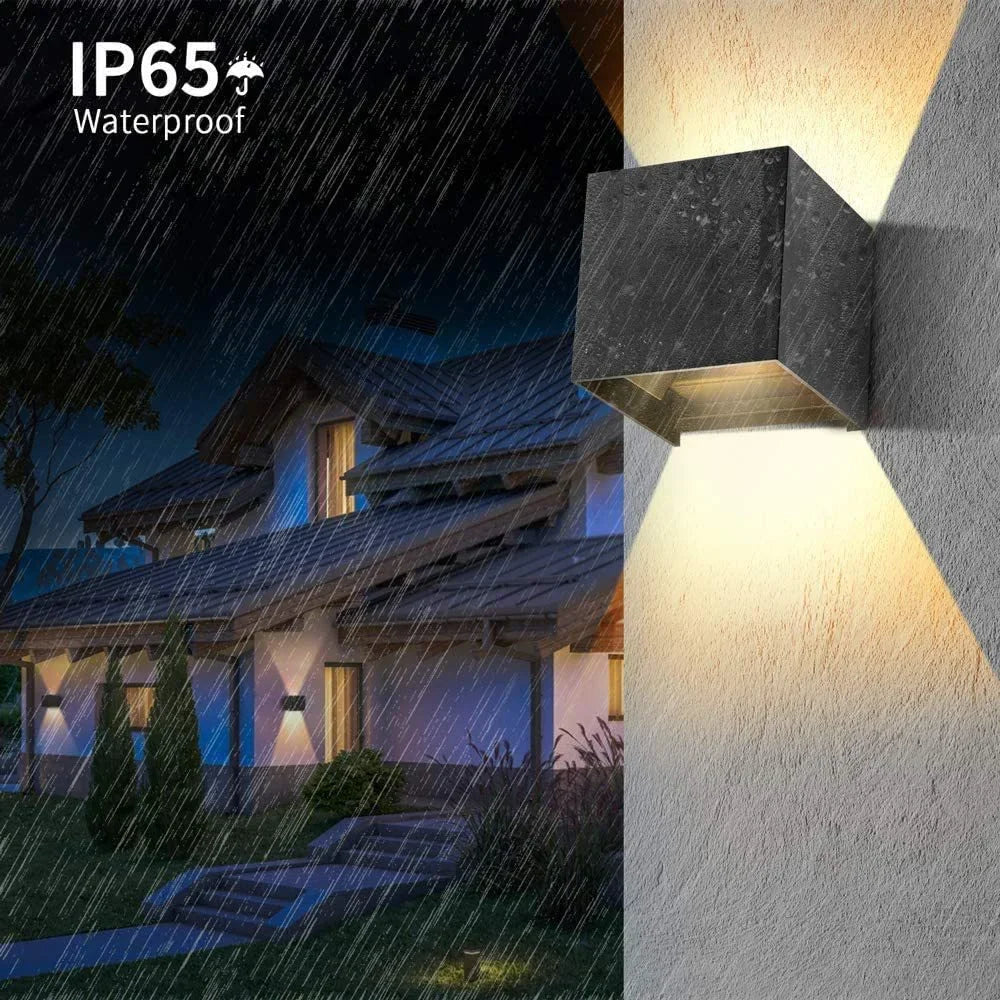 Outdoor Waterproof LED Wall Light – 12W IP65 Garden Lamp Sconce for Porch & Patio