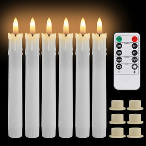 Flameless LED Taper Candles with Remote Flickering Battery Operated Set