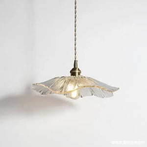 Vintage Flower Glass Pendant Light Hanging Ceiling Lamp for Bedroom Living Room