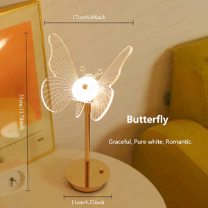 Touch Sensor LED Table Lamp USB Rechargeable Wireless Bedside Reading Light