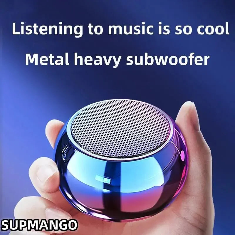Portable Wireless Bluetooth Speaker Mini Subwoofer Heavy Stereo Outdoor Steel