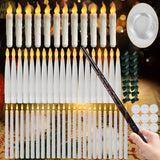 Floating LED Candles with Remote – Flameless Flickering Taper Candles for Decor