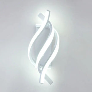 Curved Spiral LED Wall Lamp – Modern Light Fixture for Bedroom, Living Room, Hall